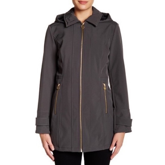 MICHAEL Michael Kors Jackets & Blazers - Michael Kors Missy Hooded Rain Coat Size Small